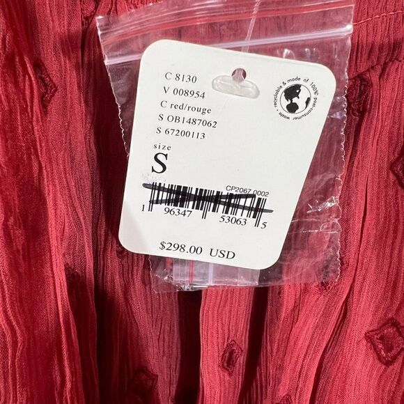 FREE PEOPLE DELLA SOLE MINI DRESS IN RED ROUGE NWT SMALL - Picture 4 of 9